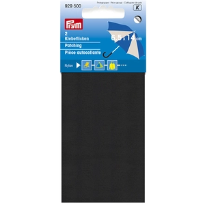 Comparateur de prix : Prym Pièce autocollante thermocollante en Nylon 6,5 x 14 cm Noir