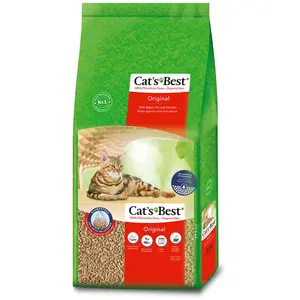 Comparateur de prix : Litière 40L Cat's Best Original / Öko Plus pour chat (environ 17,2 kg)