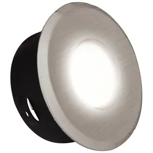 Heitronic Spot encastré haute tension DL7001, fer brossé pas cher