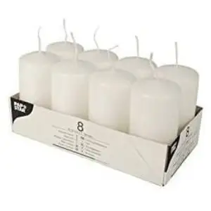 Comparateur de prix : PAPSTAR 17984 Papstar Lot de 8 bougies à pied Blanc