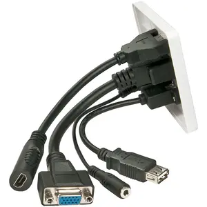 Comparateur de prix : LINDY 60220 Plaque Murale VGA/HDMI/USB/Jack 3,5mm Stéréo, Blanc