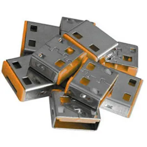 LINDY Bloqueurs de ports USB - 10 pièces - Orange pas cher