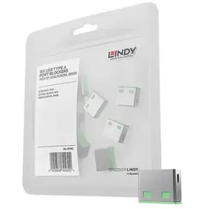 Bloqueurs de ports USB - LINDY - 10 pièces - Vert pas cher