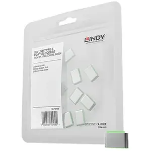 Comparateur de prix : LINDY Verrouillage de port USB-C® jeu de 10 vert sans clé 40438