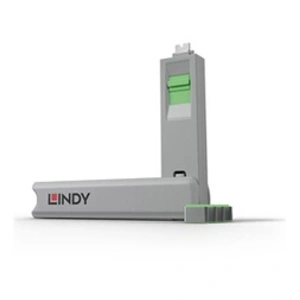 Comparateur de prix : LINDY Kit bloqueur de port USB Type C avec clé et 4 verrous, vert