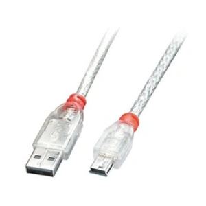 Comparateur de prix : Lindy 41782 câble USB USB 2.0 1 m USB A Mini-USB B Transparent