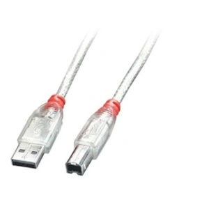 Comparateur de prix : Lindy 41755 câble USB USB 2.0 5 m USB A USB B Transparent