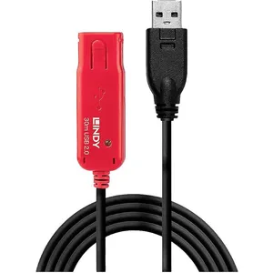 Comparateur de prix : Lindy USB 2.0 Active Extension Cable - rallonge de cable USB - USB pour USB - 30 m