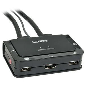 Lindy Switch KVM HDMI compact USB 2.0 audio 2 ports