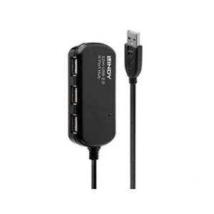 Comparateur de prix : LINDY Rallonge Active USB 2.0 Pro avec Hub 4 Ports 12m Noir 42783