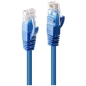 Comparateur de prix : 48019 RJ45 Câble réseau, câble patch cat 6 u/utp 3.00 m bleu 1 pc(s) - Lindy