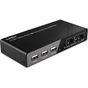 KVM Switch - Lindy - 2 Ports - HDMI 4K60 - USB 2.0 - Audio