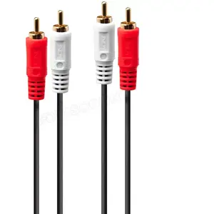 Câble audio Premium - LINDY - RCA x 2 (M) pour RCA x 2 (M) - Blindé - 10 m pas cher