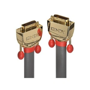 Comparateur de prix : LINDY Gold - Câble DVI - liaison double - DVI-D (M) pour DVI-D (M) - 15 m - vis moletées - gris