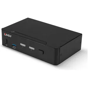 Lindy 39312 Switch KVM DisplayPort 1.4, USB 3.0 & Audio, 2 Ports