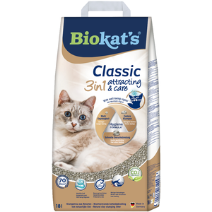 Litière Biokat's Classic Attracting & Care pour chat - 18 lVendu parzooplus