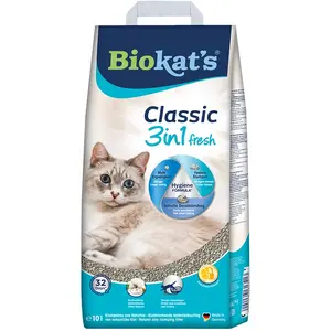 Comparateur de prix : 10 L Cotton Blossom Biokat's Classic Fresh 3in1 - Litière pour chat