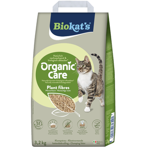 8l (env.3,2kg) Biokat's Organic Care Litière pour chats en fibres végé... pas cher