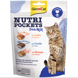 Comparateur de prix : 150g GimCat Nutri Pockets Sea-Mix - pour chat