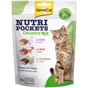 Comparateur de prix : 150g GimCat Nutri Pockets Country-Mix - pour chat