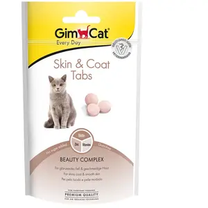 Comparateur de prix : GimCat Skin & Coat Tabs pour chat - 40 g