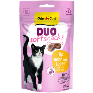 50g de friandises pour chats GimCat Duo Soft poulet & foie pas cher