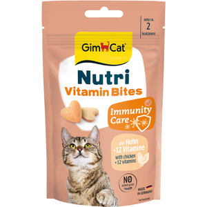40 g GimCat Nutri Bouchées Vitamines au poulet Snacks pour chats pas cher