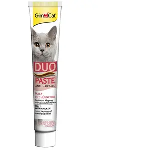 Comparateur de prix : 50g GimCat Anti-Hairball Duo Pâte malt & poulet - Friandises pour chat
