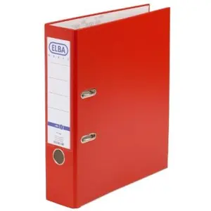 Comparateur de prix : Elba 100202156 classeur levier format a4 polypropylène rouge