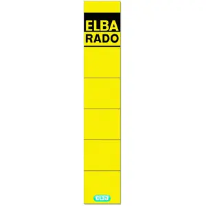 Elba Lot de 10 étiquettes pour dos de classeur, courtes et étroites 100420942 Rückenschilder Rado, schmal und kurz, selbstklebend, 10 Stück jaune pas cher