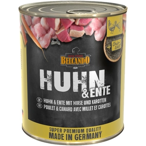 6x800g poulet, canard, millet, carottes Super Premium Belcando - Nourriture pour chien pas cher