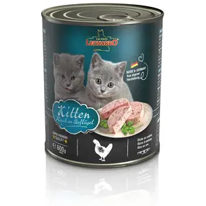 6x800g Leonardo Kitten volaille - Pâtée pour chat pas cher