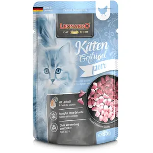 6x85g Finest Selection Kitten, pur poulet Leonardo - Nourriture pour Chat pas cher