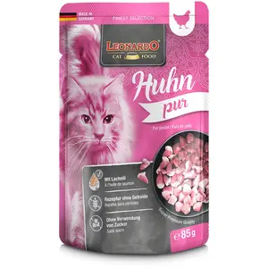 16x85g Leonardo Finest Selection pur poulet - Sachet pour chat pas cher