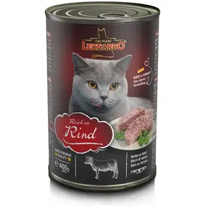 6x400g Leonardo All Meat boeuf - Pâtée pour chat pas cher