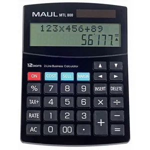 Comparateur de prix : Mtl 800 Calculatrice de bureau noir Ecran: 12 à pile(s), solaire - Maul