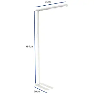 Comparateur de prix : Lampadaire de bureau LED MAULjet, blanc, hauteur 195 cm