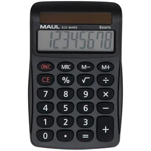 MAUL Calculatrice Eco MJ 455 | Calculatrice solaire avec écran à 8 chi...