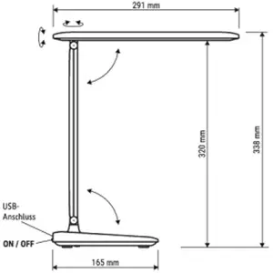 MAUL Luminaire mobile MAULsally LED 3.000 - 6.500 K réglable socle noi... pas cher