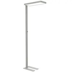 Comparateur de prix : Lampadaire de bureau LED MAULjura, couleur argent, aluminium, 196,5 cm