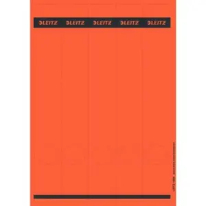 Comparateur de prix : Leitz - étiquette de dos pour classeur, 39 x 285 mm, long, étroit,rouge, approprié pour classeurs leitz standards et encarton so
