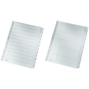 Comparateur de prix : Leitz Leitz Répertoire En Carton Mylar, Chiffres, A4, 1-12, Gris,
