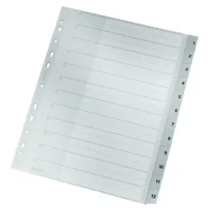 Comparateur de prix : LEITZ Intercalaires en plastique, numéroté, format A4 extra ()