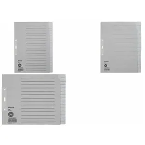LEITZ Intercalaires en papier naturel, blanc, A4 extra-large () pas cher