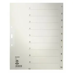 Leitz intercalaires en papier naturel, num?riques, format a4 12320085 pas cher