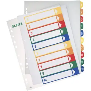 Esselte LEITZ Intercalaires en plastique, numéroté, A4 extra large () pas cher