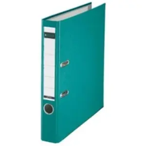 Leitz 10155052 Classeur Plastique 180° A4 à Dos Étroit avec Encoches - Turquoise