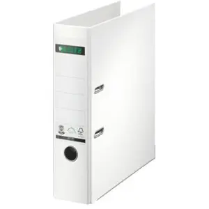 Leitz classeur ... levier, 180 degre, format a4, 80 mm, blanc 10070001 pas cher