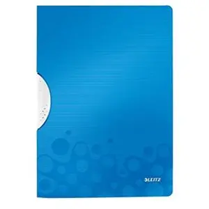 Leitz wow couleur clip dossier - métallique bleu 41850036 pas cher