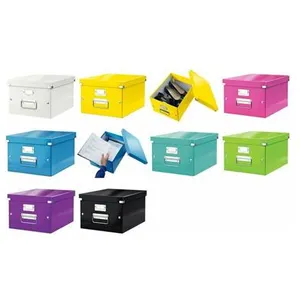 Comparateur de prix : Leitz Wow Click & Store 60440062 Boîte de Rangement A4 Taille Moyenne Violet